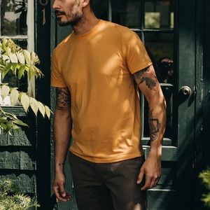 NWOT The Cotton Hemp Tee in Mustard - 44 XL